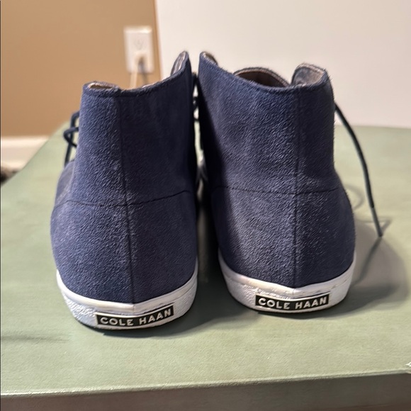 Men's Blue Suede Cole Haan Chukka High-Top/Boot Shoes - Picture 3 of 10